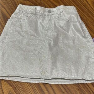 Old Navy Shimmery Silver Mini Skirt